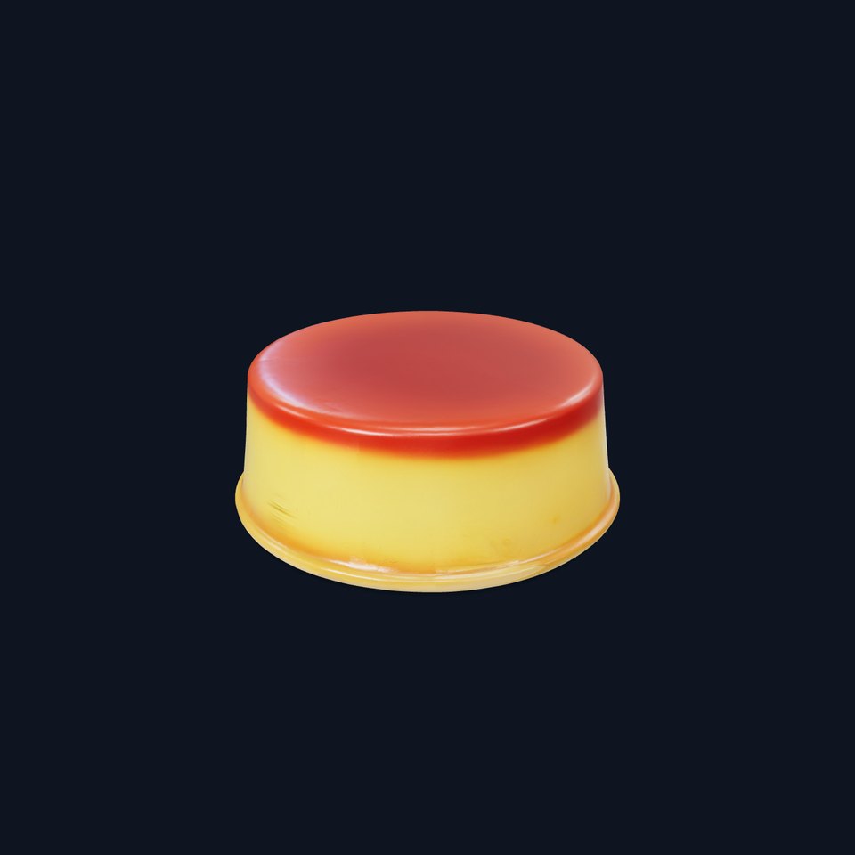 Caramel Flan Dessert Sculpture model pack